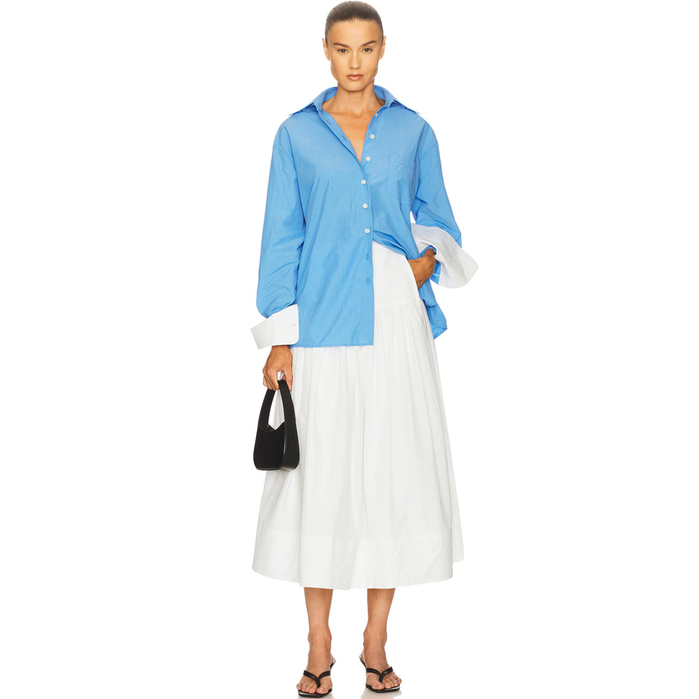 Helsa Classic Oversized Shirt in Tech Poplin L - Picture 5 of 7